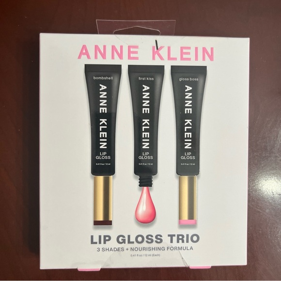 Anne Klein Lip Gloss Trio/Gloss/Puffs - Picture 2 of 7